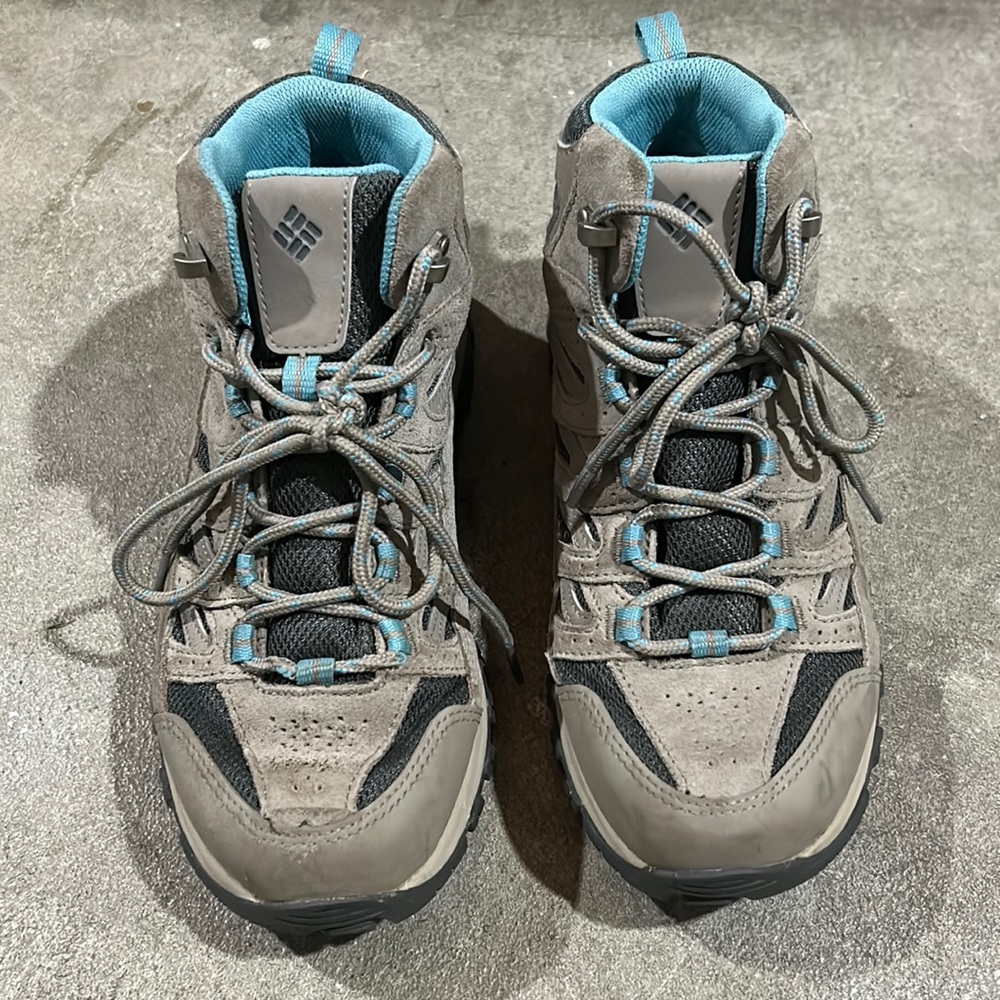 Columbia Waterproof hiking shoes.